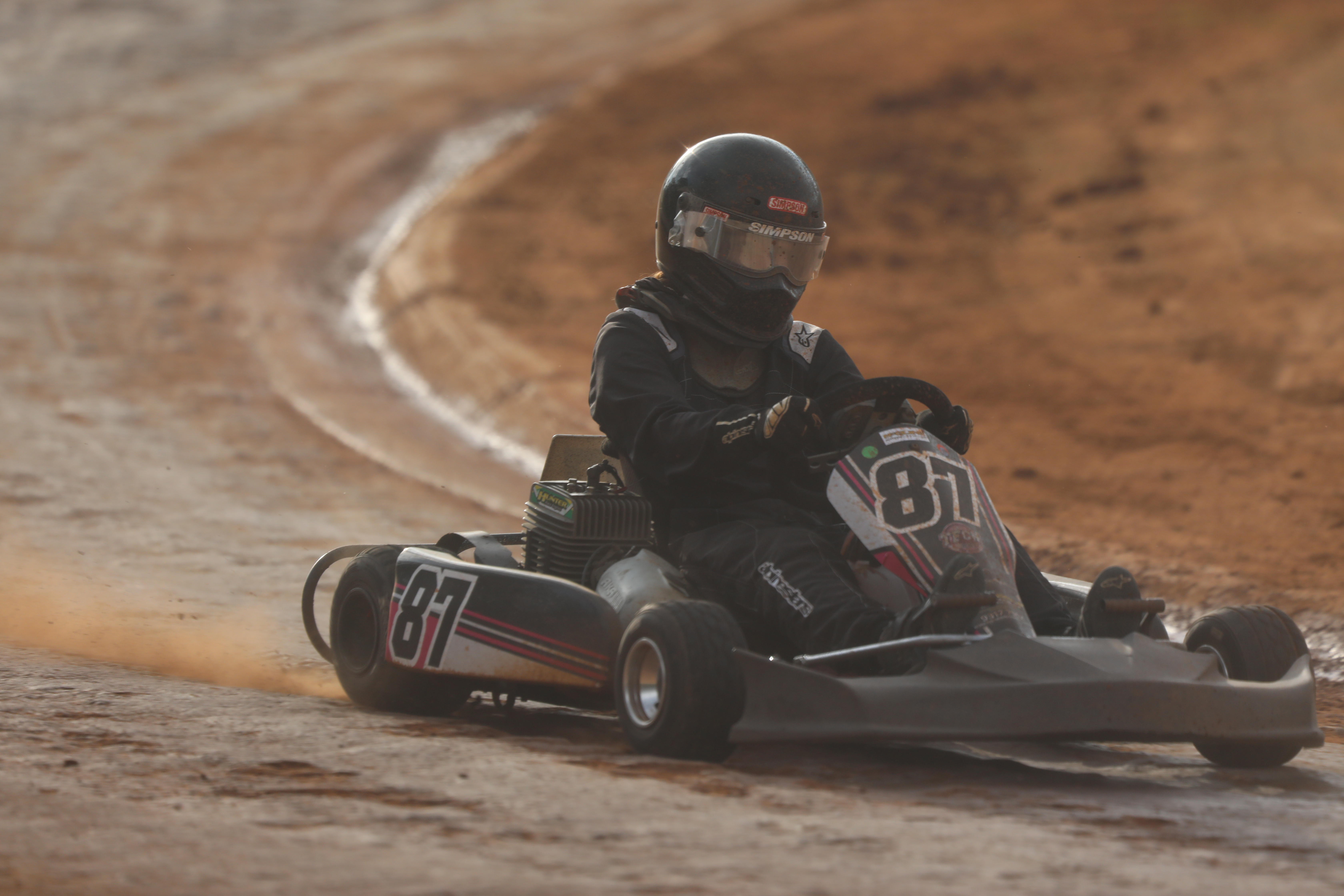 Go kart on a track