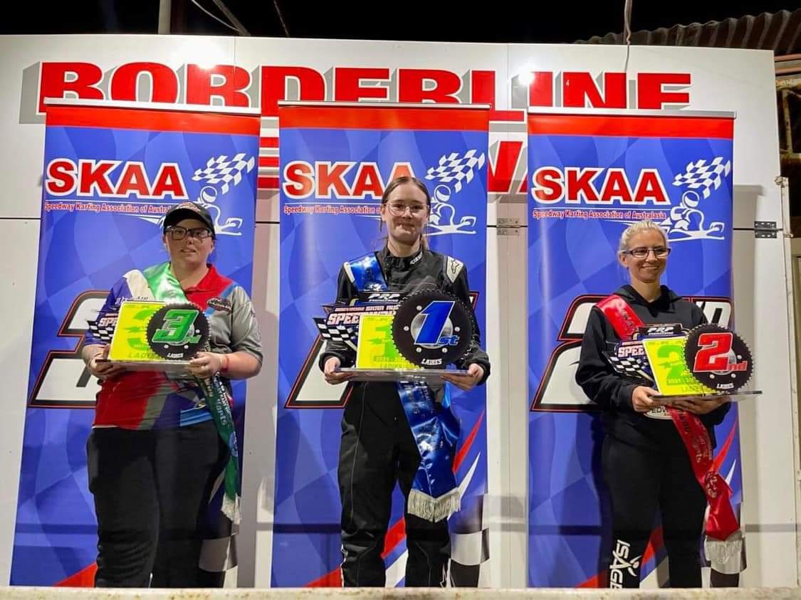 Australian title podium with placers